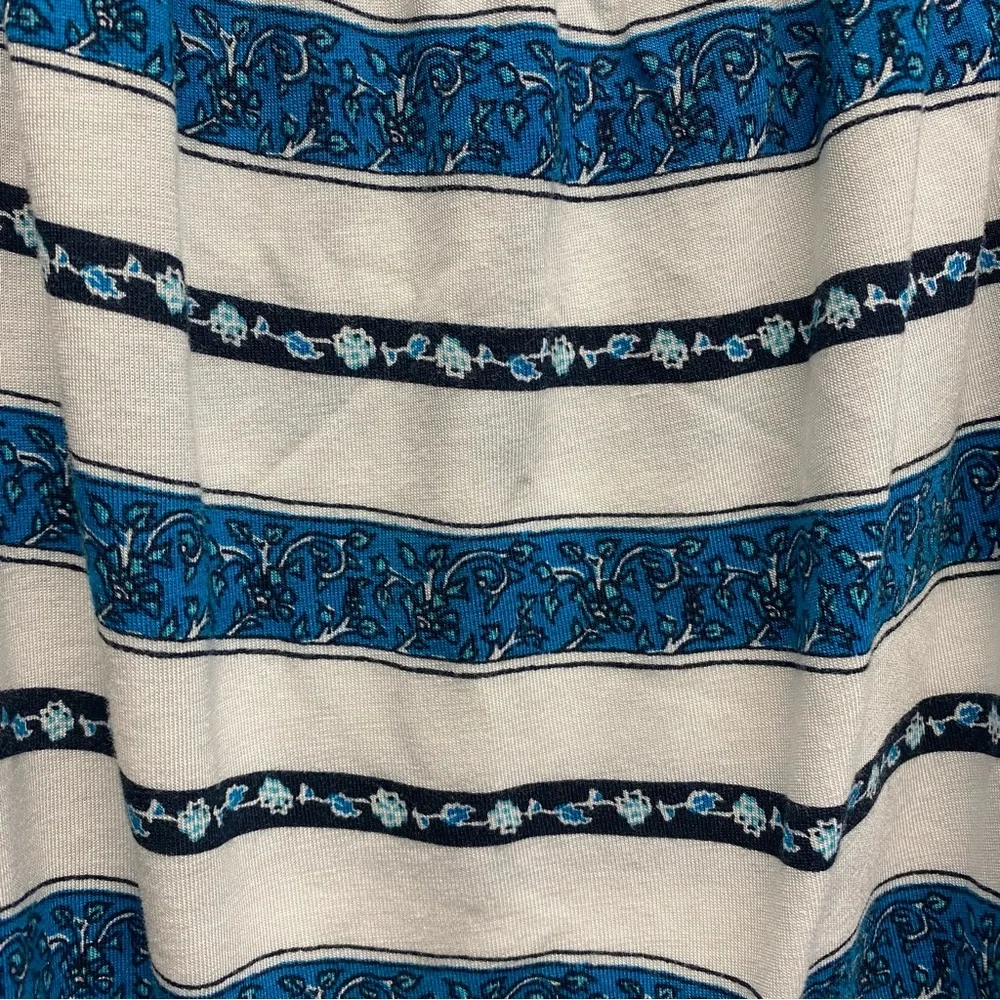 LOFT Blue and White Patterned Tank Top - Picture 2 of 5